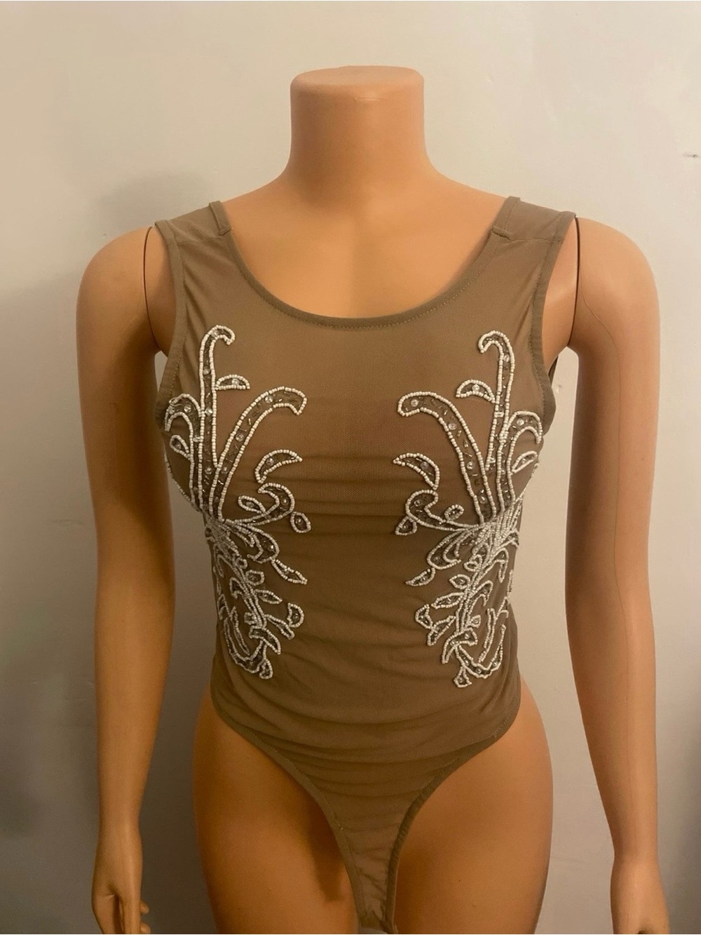 Kiss & Tell “Flashing Lights” Beaded Bodysuit – Size M